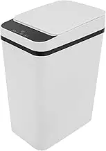 Smart Touchless Trash Can 12 Liter Slim Smart Garbage Can Waterproof Motion Sensor Rubbish Bin Smart Bathroom Trash Bin with Lid for Kitchen Office Living Room Toilet Bedroom RV (White)