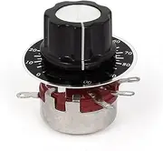 Aexit WTH118-1A (Potentiometer) 2W 10K Ohm Rotary Taper Carbon Film Potentiometer Pots w Dial (52ry349qf678) w Knob
