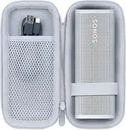 [Lebakort] Hard Case Compatible with Sonos Roam 2 / Sonos Roam/Sonos Roam SL Portable Waterproof Bluetooth Speaker (Off White Case)