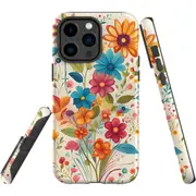 For iPhone 14 Pro Max Tough Protective Cover, Floral Symphony