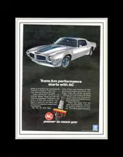 1972 Trans Am Performance Starts with AC Power to Move You - Matted to 11x14