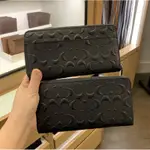 ［美國🇺🇸正品COACH］真皮壓C LOGO拉鍊長夾58113