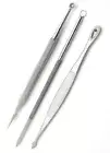 SET OF 3 NEW BLACKHEAD ACNE BLEMISH REMOVER EXTRACTOR PROFESSIONAL TOOLS KIT