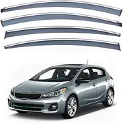 4Pcs Car Wind Deflectors for Kia for Cerato Hatchback Mk3-Yd 2012-2018, Side Window Ventilated Visors Rain Deflector
