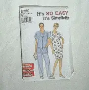 Sewing Pattern Doctor Nurse Scrubs Halloween Costume Uncut Simplicity #8730