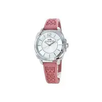 在飛比找森森購物網優惠-COACH 經典LOGO時尚矽膠腕錶手錶 粉色
