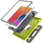 OtterBox EasyGrab Apple iPad (10.2') (9th/8th/7th Gen) Case Martian Green (Neon Green/Grey) - (77-81186), Antimicrobial, Rugged Protection