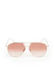 Gold Metal Gradient Aviator Sunglasses
