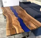 epoxy wooden table , center table top Live Edge Walnut Table ,Custom Order