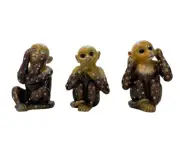 Bijorca See, Hear, Speak No Evil Monkey Trinket Set Of 3 NIB