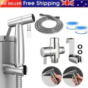 Stainless Steel Bidet Douche Toilet Spray Hand Held Shower Head Hose Sprayer Kit
