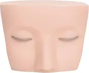 Lash Mannequin Head Realistic 3 Layer Lashes Practice for Beginner Silicone (White Skin Color)
