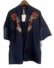 Ted Baker Kristenbosch Kimono Cardigan Dark Blue Womens NWT Size 2