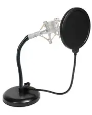 Samson MD5 Gooseneck Podcast Podcasting Mic Stand+Shockmount+Pop Filter