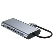 USB-C Hub Splitter Adapter 11 in 1 w/ HDMI,RJ45,VGA,PD,USB 3.0 fr PC Mac Laptop