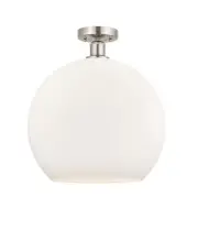 Innovations Lighting 616-1F-18-14 Athens Semi-Flush Athens 14"W - White