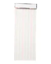 NWT Nicole Miller Green Coral Striped Satchi Fringe Table Runner India 14x72