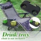 Lounge Chair Side Table Tray Drink Holder For Outdoor Camping Picnic Beach Yard