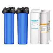 2-Stage 20 Inch Whole House Water Filter Housing System 2* PP +2* CTO Cartridge