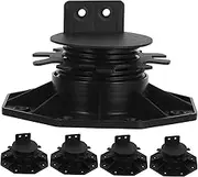 BATHVEVE 5pcs Height Adjustable Deck Support Pedestals for Garage Flooring Sturdy Plastic Base Deck Base Panel