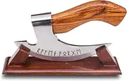 Viking Pizza Axe with Sheath, Viking Butcher Axe, Viking Pizza Cutter Axe - Rosewood Handle & Heavy Duty Viking Axe Head - Perfect for Cutting Pizza, Meat, Vegetables (PC-1)