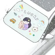 Frfik Car Cover for Snow - Cartoon Design Windshield Cover | Sunshade Protector, Winter Windshield Covers, Windshield Cover for Ice and Snow