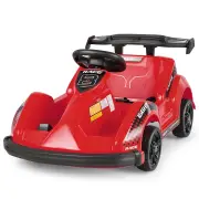 CostwayKids Electric Go Kart with Remote Control for 3+ Years Old-Red