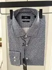 NEW Hugo Boss Slim Fit Blue Floral Dress Shirt 16/34-35