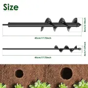 2 Pcs Auger Drill Bit for Planting Heavy Duty Garden Auger Drill Bit leBur