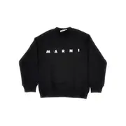 [MARNI] MARNI Logo print crewneck sweatshirt Kids 8Y 8Y Black