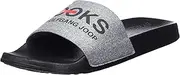 [LOOKS BY WOLFGANG JOOP] Men's 13437 Fashion Comfort Shower & Bath Shoes Pool Slide Flip Flop Sandals Mules Non-Slip EVA Sole Colour Black/Grey