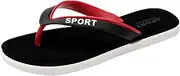 [Generic] S Mens Outdoor Slippers Flip Flops Flat Toe Sandwich Beach Flip Flops For Men Raiders Slippers Men S (Black-b, 41)