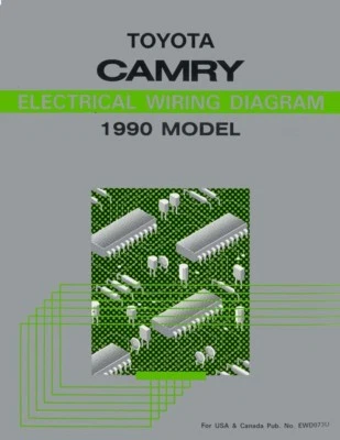 1990 Toyota Camry Wiring Diagrams Schematics Layout Factory OEM
