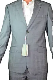 PAUL SMITH Anzug Sakko + Hose Mens Suit 50 M slim fit 1099€ grau Wolle wool NEU