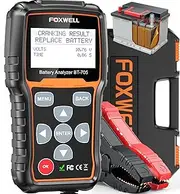 [FOXWELL] BT705 Car Battery Tester 12V 24V, Automotive 100-2000CCA Battery Load Tester Battery Analyzer Digital Charging System Alternator Tester Cold Cranking for Heavy Duty Truck Boat Marine SUV ATV