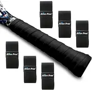 Alien Pros Tennis Racket Grip Tape (6 Grips) - Precut and Dry Feel Tennis Grip - Tennis Overgrip Grip Tape Tennis Racket - Wrap Your Racquet for High Performance (6 Grips, White)