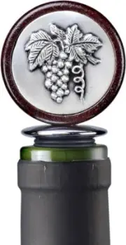Prodyne Grapes Pewter Medallion Stopper