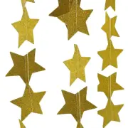 Paper Star Ornament Paper Star Streamer Banner Hanging String Paper Star