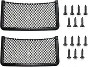 2 Pcs Large Car Net Pocket Car Universal Seat Side Storage Back Net Bag Car Mesh Net Bag Holder Car Net Pocket Organizer Framed Mesh Net Pocket Holder with Screws for Secure Fit in RV, Auto(8 x16 in)