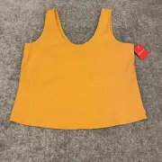 Spanx Womens Tank Top XL Golden Hour Get Moving Fitted Stretch Active NWT