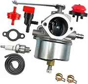 MKVAXR 632325 HM100 Carburetor, for Tecumseh, 632242 632325 HHM80 HM80 HM100 1072 Carb with Spark Plug Primer Bulb Kit Snow Plough Carburetor