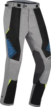 Bering Bakundu Motorcycle Textile Trousers, black-grey-blue, Size M for Men Black Grey Blue