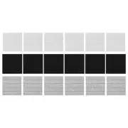 Pack of 12 Soundproof Foam Panels Polyester Wall Self Adhesive Acoustic Tiles