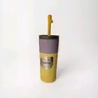 Asobu Sippy Double Wall Stainless Steel Tumbler w/ Silicone Flexible Straw NEW