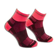 Wrightsock Eco Run Reflective Quarter Grey/Pink Unisex Running/Active Socks