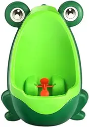 Kid Baby Potty Toilet Training Cute Frog Shaped Bathroom Urinal Boys Pee Trainer (Green)