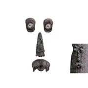Tree Face Statues Outdoor Bark Ghost Face Decoration Funny Old Man Yard Art-Style C