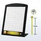 Nose studs Long Self bending with 18k gold plating acrylic display with 120 PSC