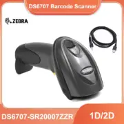 Zebra Symbol DS6707-SR20007ZZR Handheld 2D Digital Barcode Scanner w/ USB Cable