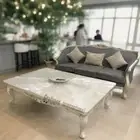 Selenite table top, Coffee table, Crystal Stone Table, Sunburst Pattern table
